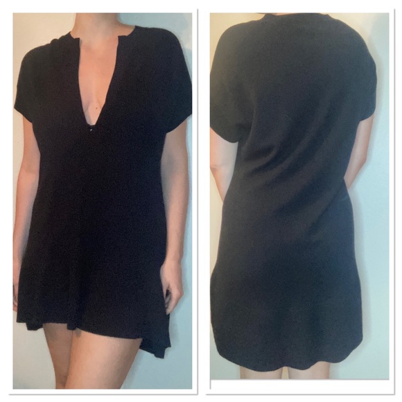 Neiman Marcus Dresses & Skirts - Neiman Marcus 100% Cashmere Sweater Dress Size Large Black